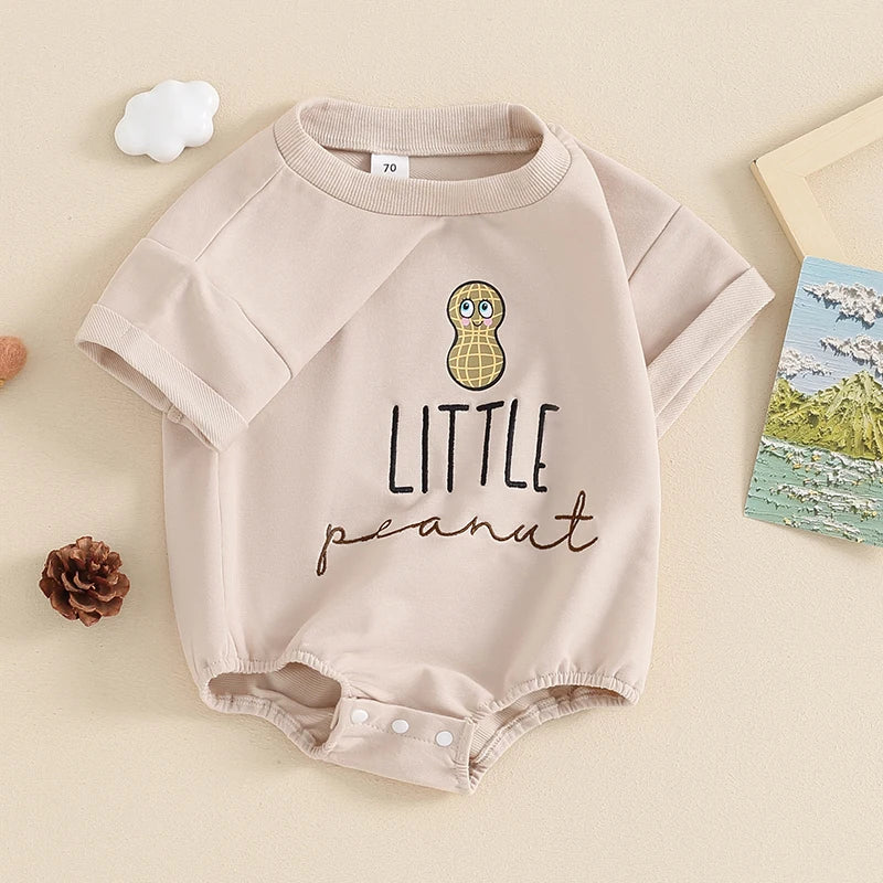 Cartoon Peanut Print Romper detail of print