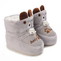 Gray Bear Toggle Cozy Cartoon baby boots