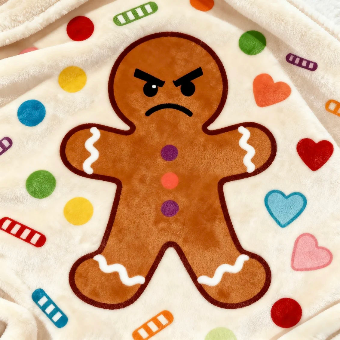 Grumpy Gingerbread Throw Blanket