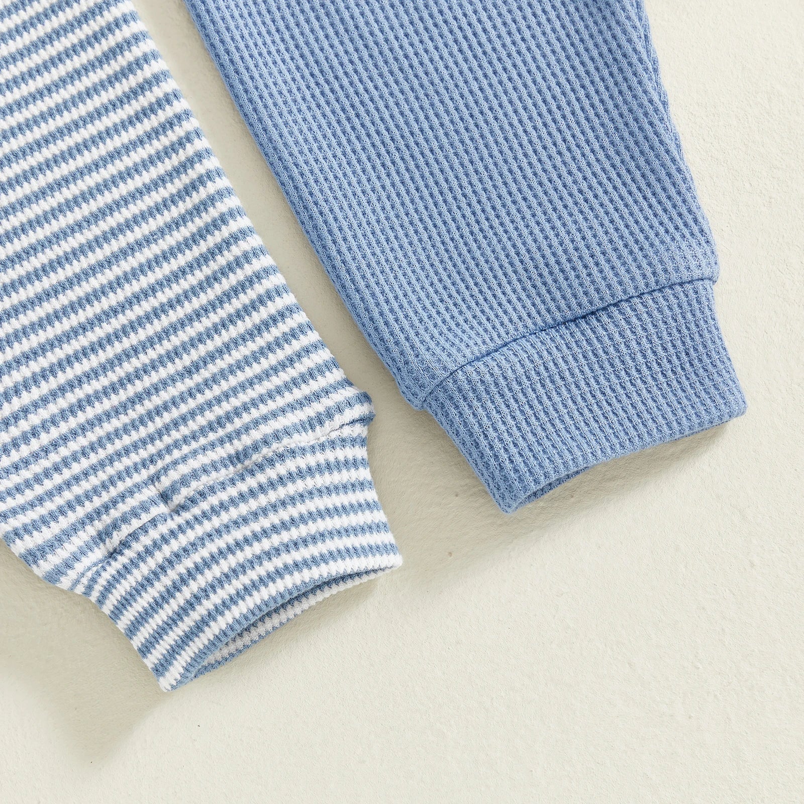 Striped & Solid Pants Set