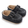 Black buckle moccasin baby first walkers