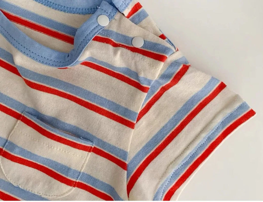 Casual and comfortable cotton romper for children, perfect for summer activities