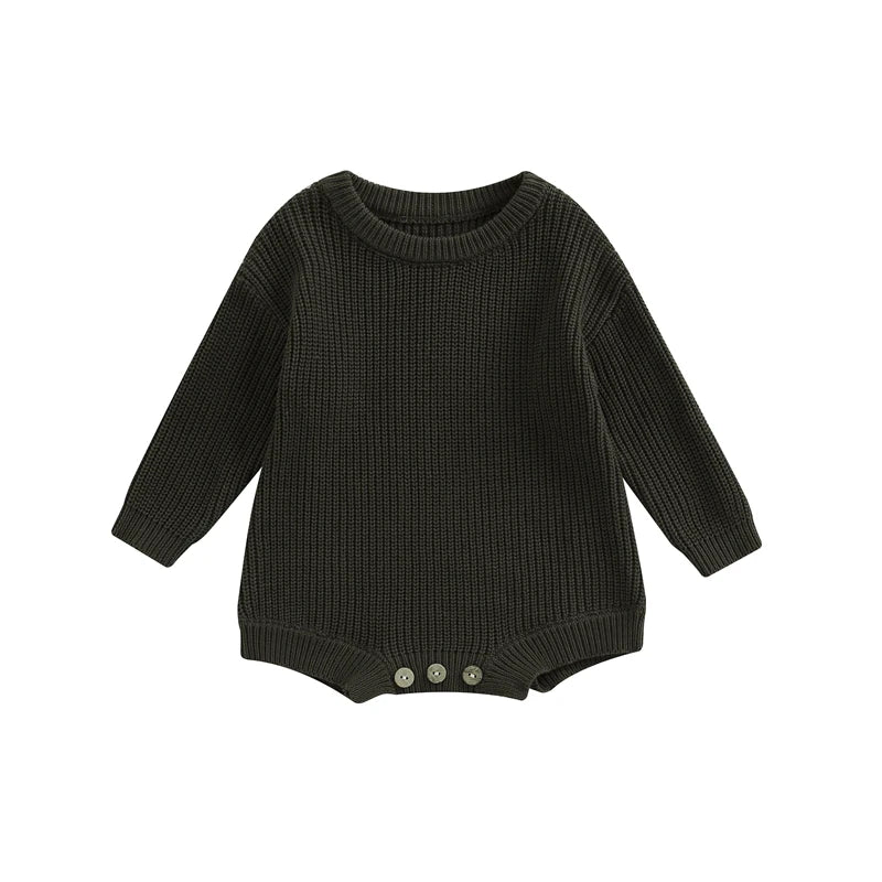 Knitted Long Sleeve Baby Romper, product view 16