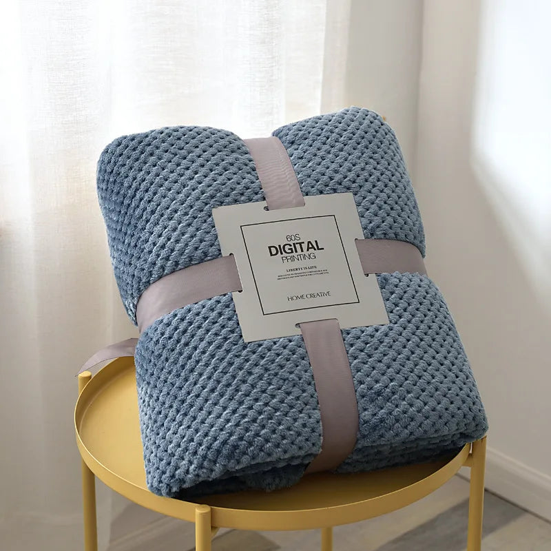 Multiple color options of soft fleece baby blankets