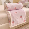 Cartoon Fleece Baby Blanket in soft colors for stroller and nap use