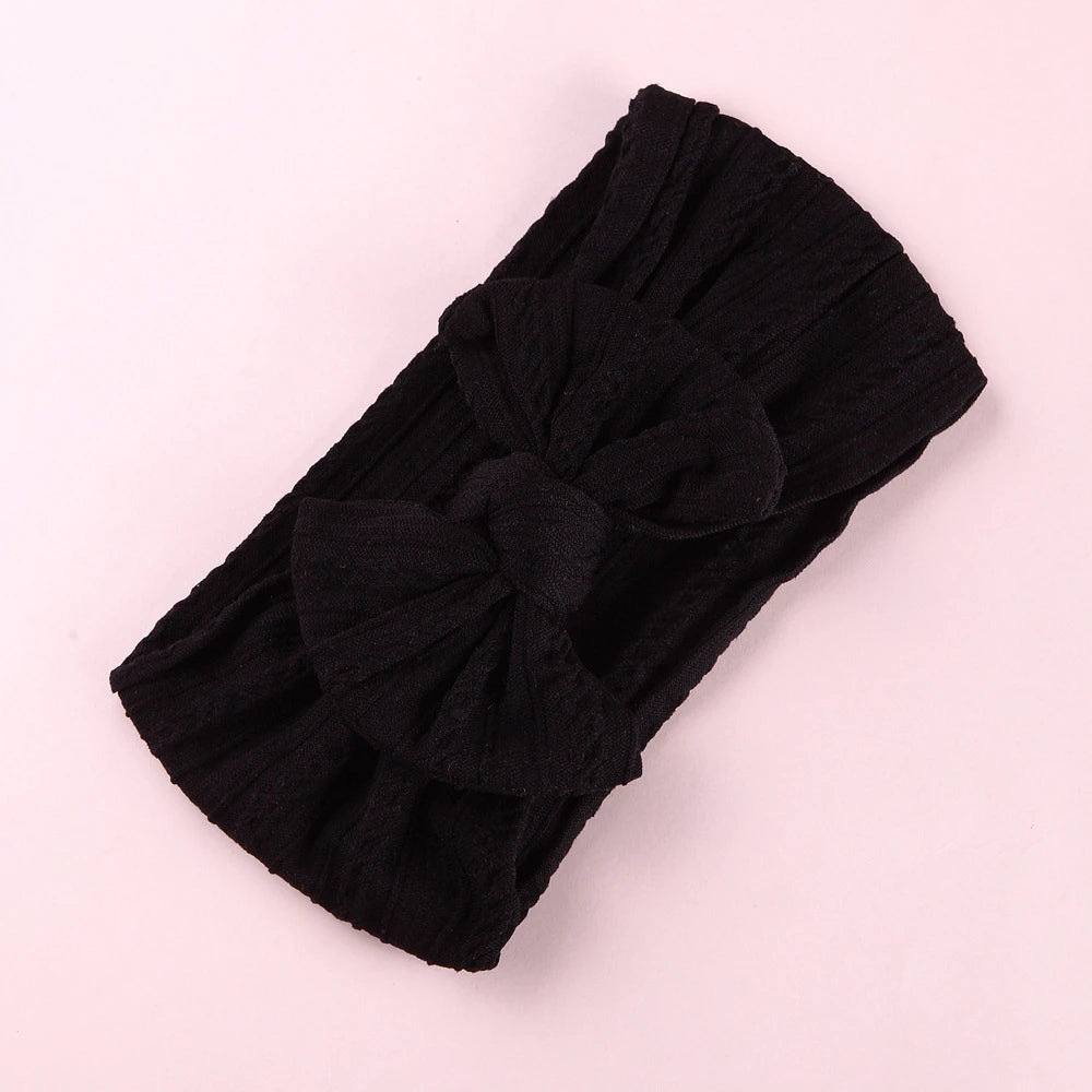 Bow Print Baby Headband Set