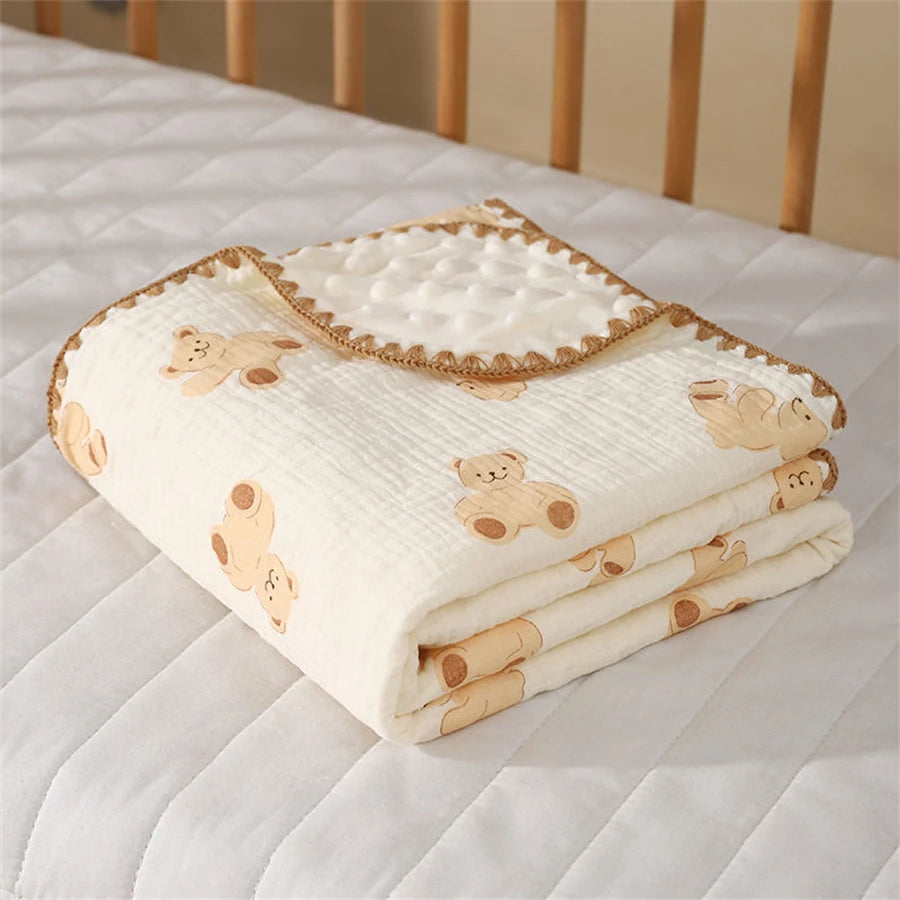 Double Dot Lined Baby Blanket, product view 6