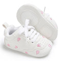 Pink Heart Lace-Up Little Steps baby sneakers