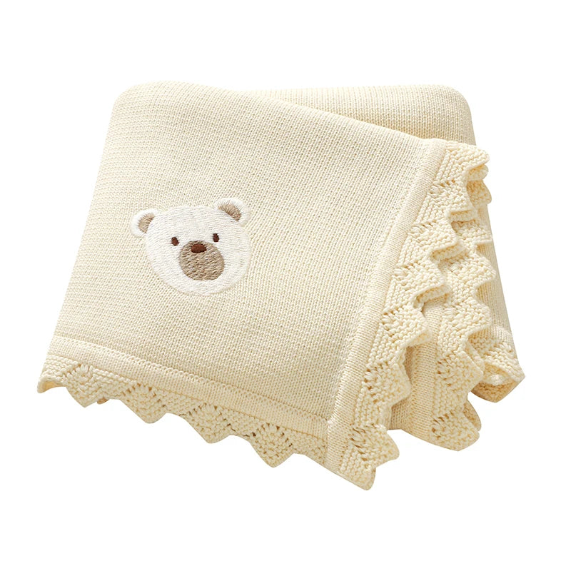 Knitted Bear Cartoon Baby Blanket, product view 8