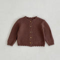 Model wearing Autumn Long Sleeve Knitted Cardigan Sweater