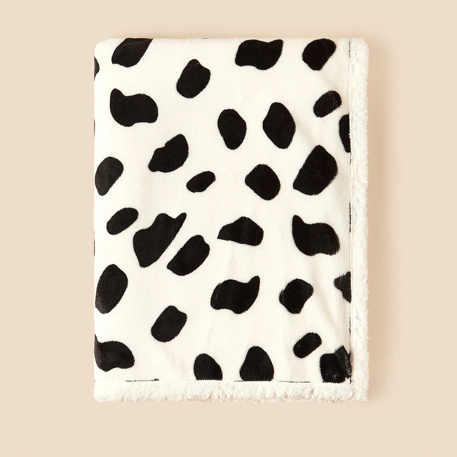 Baby wrapped in Flannel Lamb Fleece Blanket
