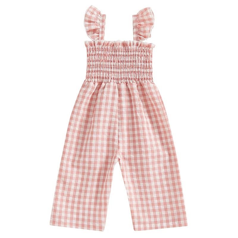 Vichy Ruffle Gingham Jumpsuit – detail 9