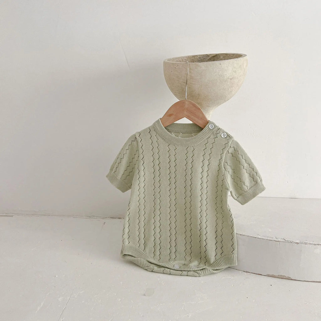 Jordan Thin Knit Short Sleeve Romper