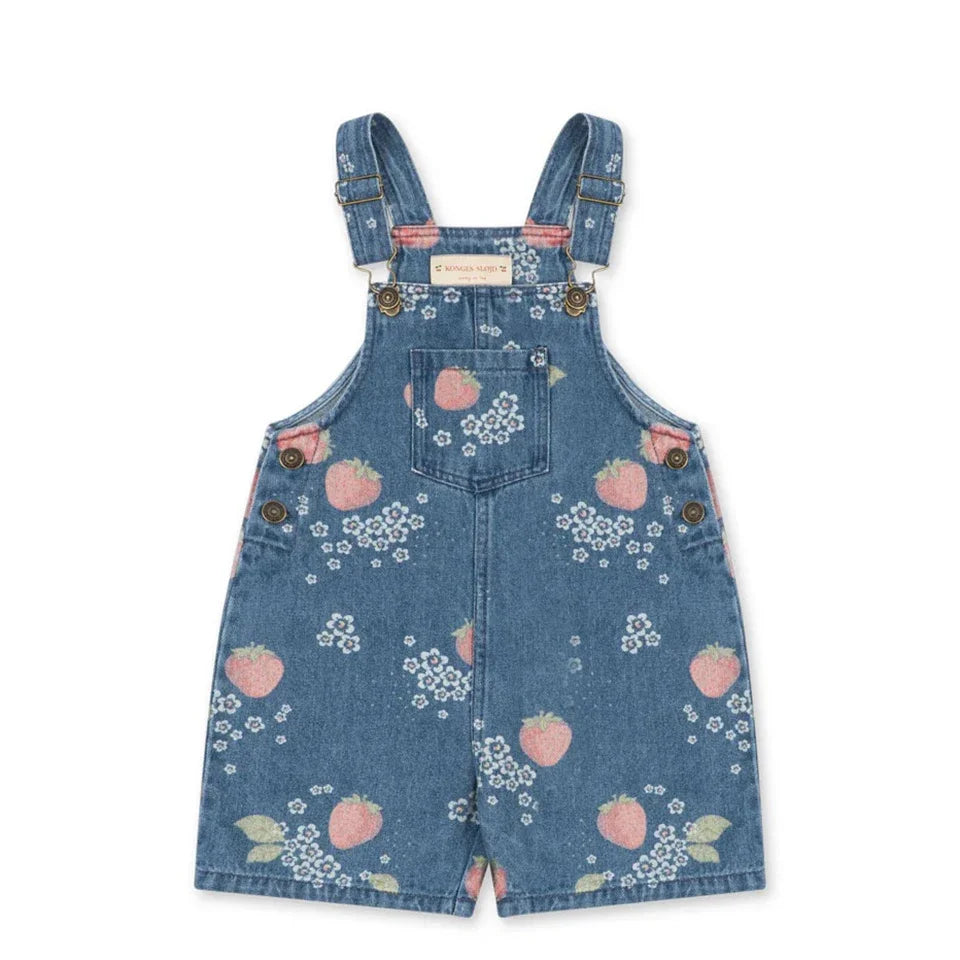 Petit Denim Pêche Overall Shorts – product view