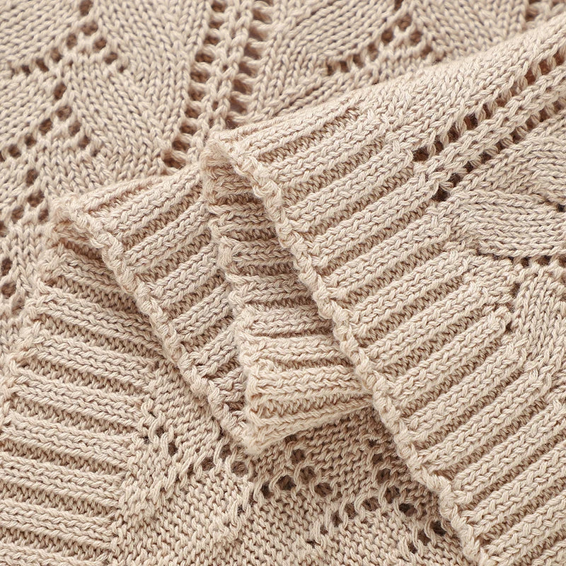 Knitted Cotton Baby Swaddle Blanket