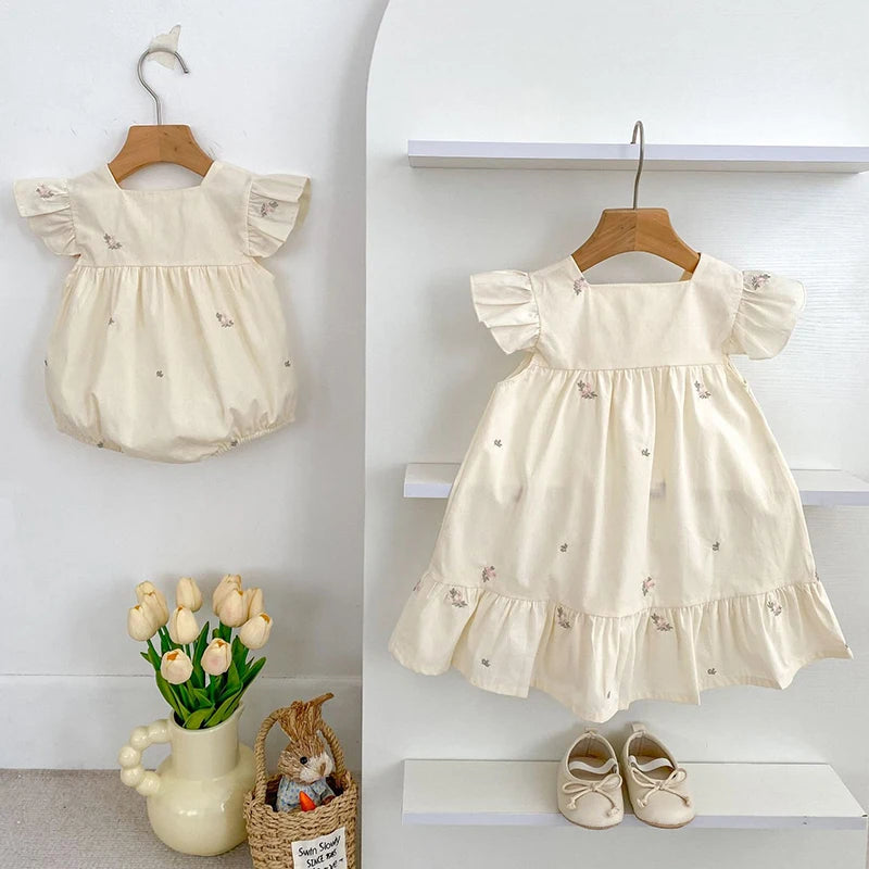 Embroidered Romper Set, product view 4