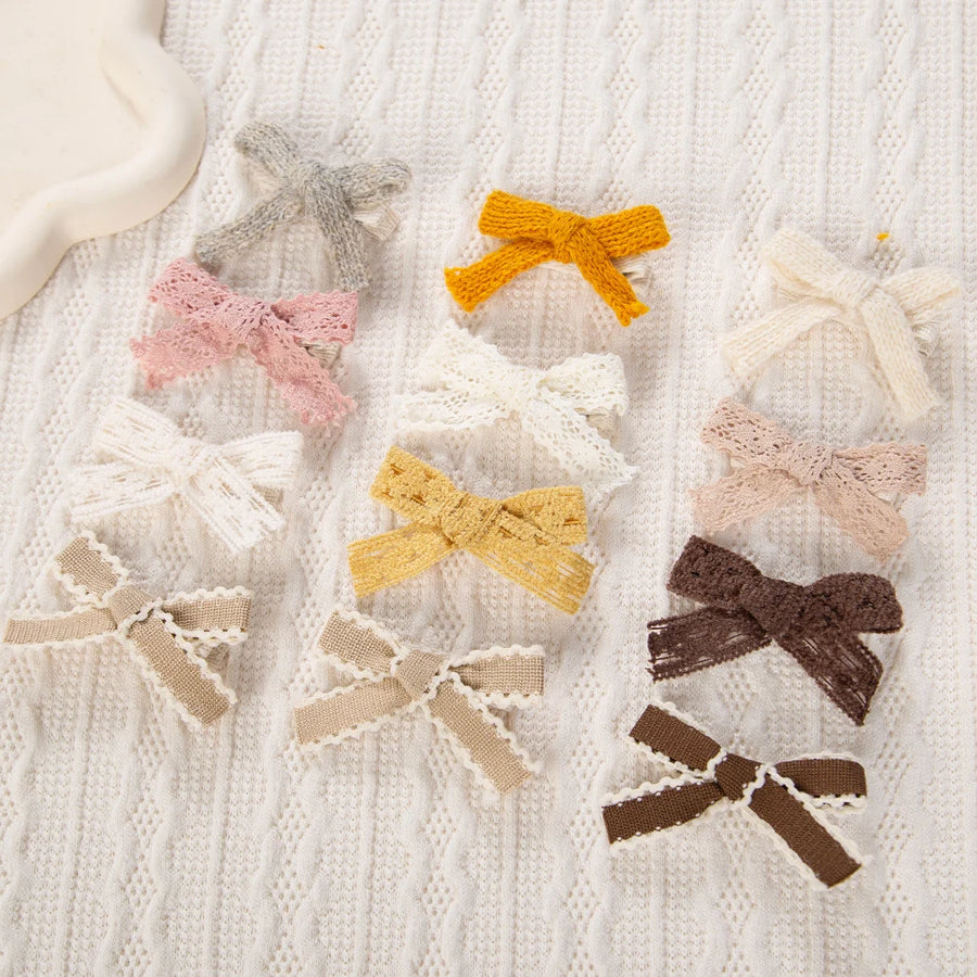 Lace Trim Hair Bow Set, product view 5