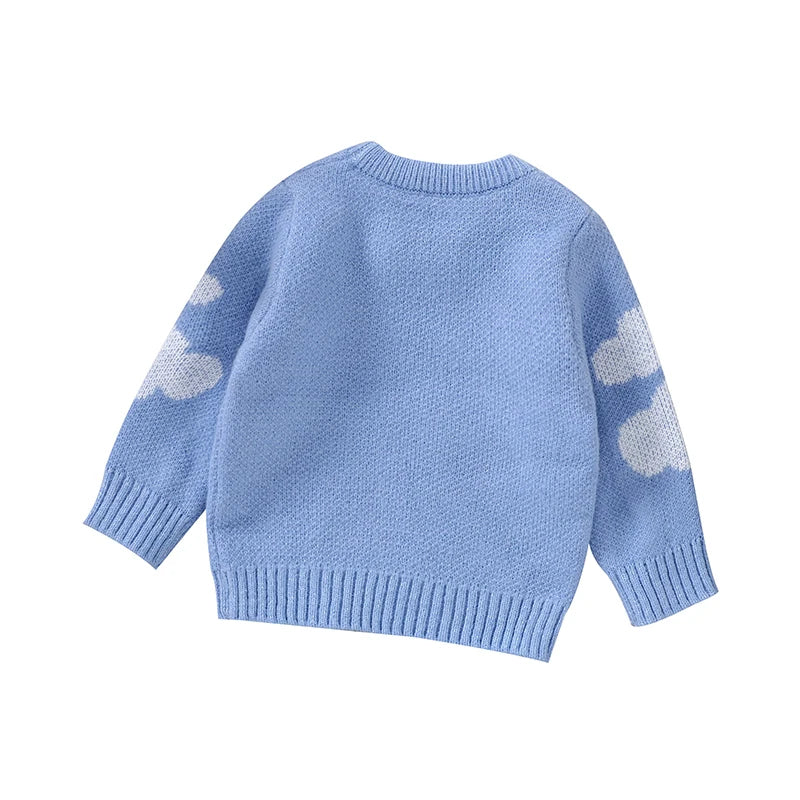 Aqua Blue Knit Sweater for Babies and Toddlers