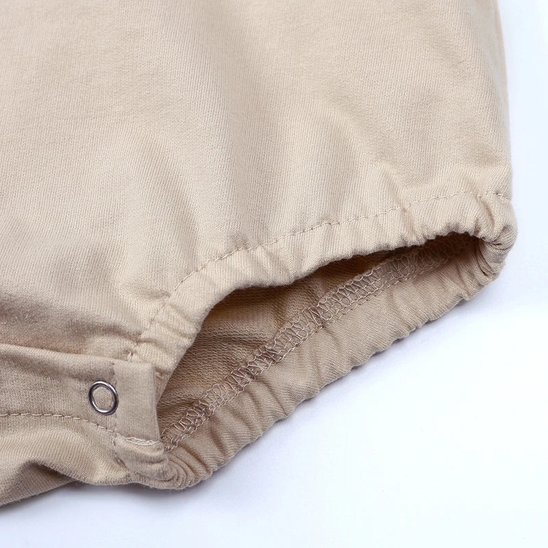 Cotton Baby Romper Bodysuit in French Terry Fabric