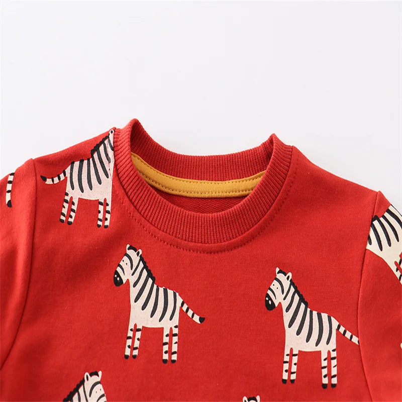 Zèbre Rouge Cotton Sweatshirt, detail 3