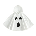 Ghost hooded cape costume in multi-color with surprised face print