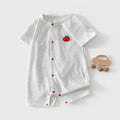 Folded Cartoon Pattern Summer Romper showing soft fabric