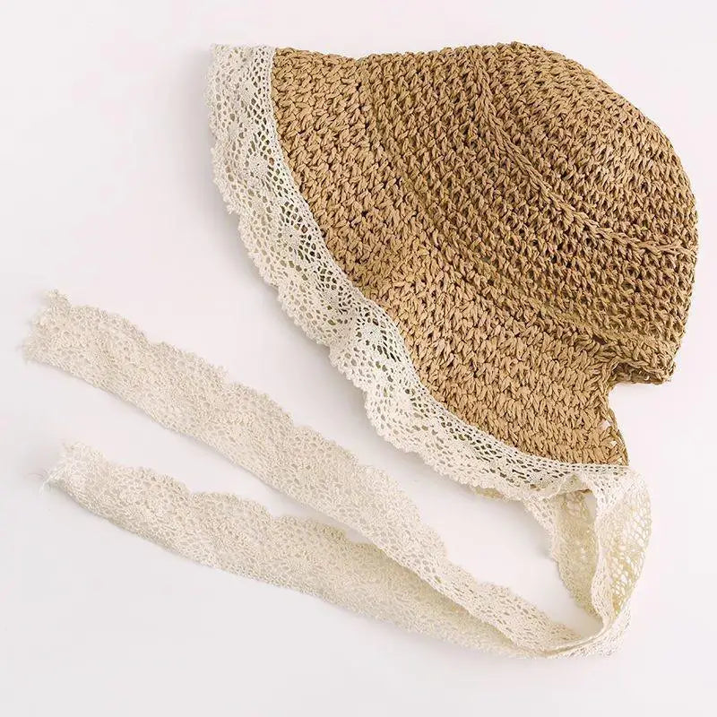Lace Bow Baby Sun Hat