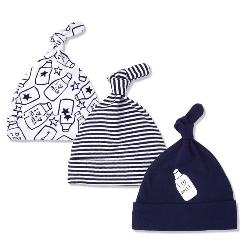 Cotton Cartoon Baby Cap Set