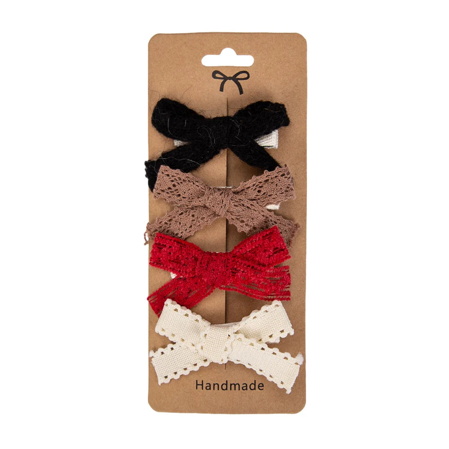 Lace Trim Hair Bow Set, product view 8