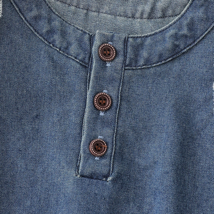 Clara Ruffle Denim Dress – detail 5