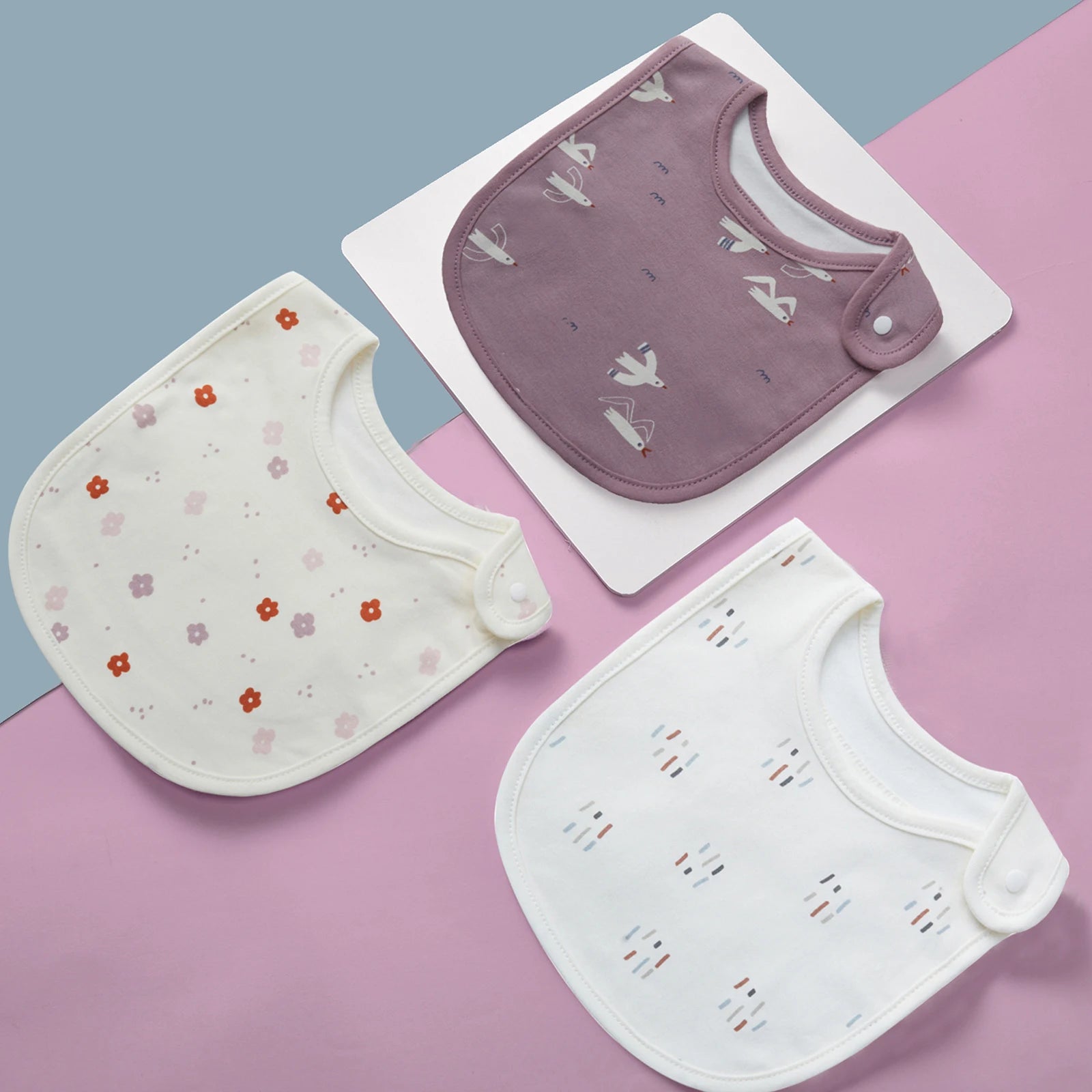 Everyday Cotton Bib Set – 3 Pack - Swans