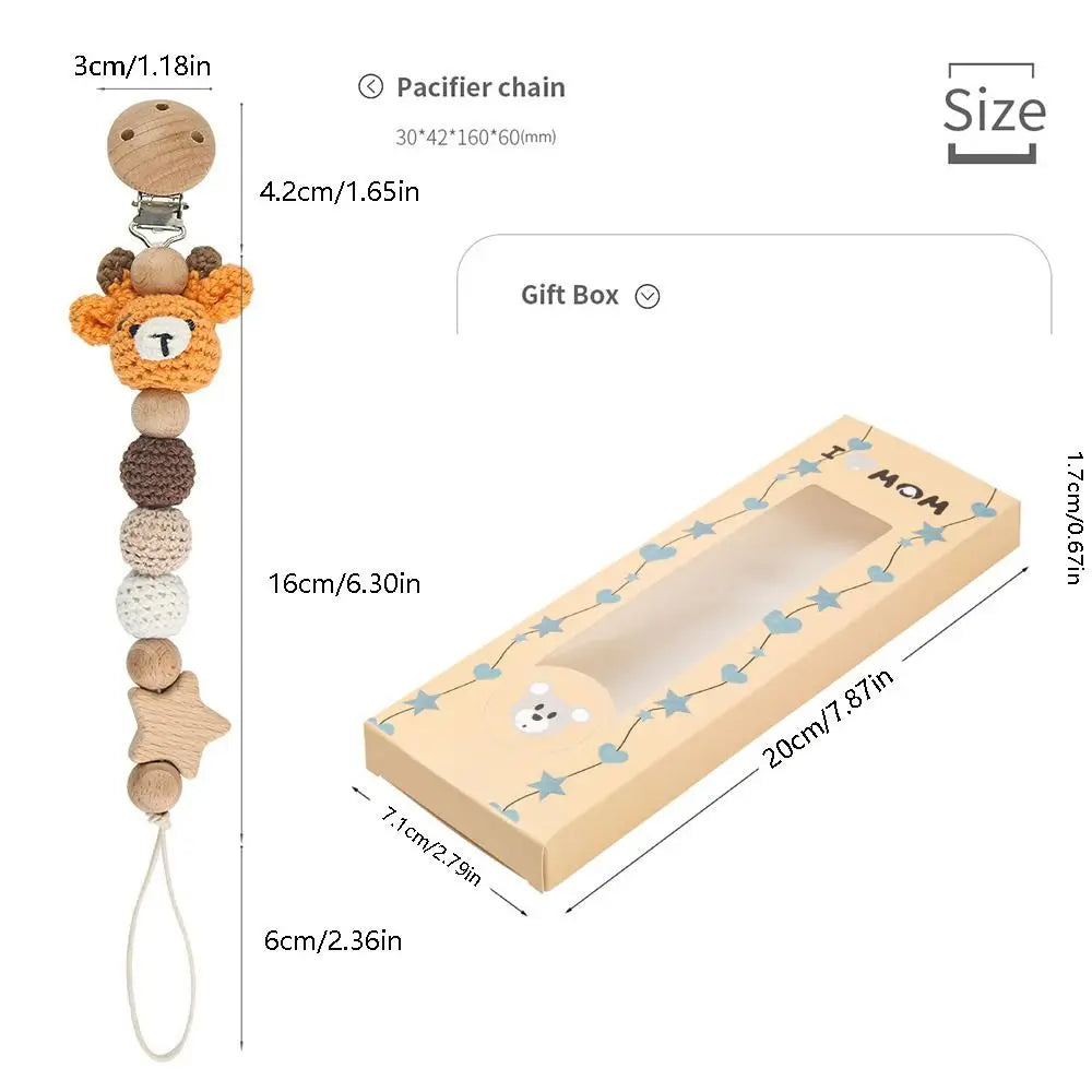 Crochet Animal Pacifier Clip
