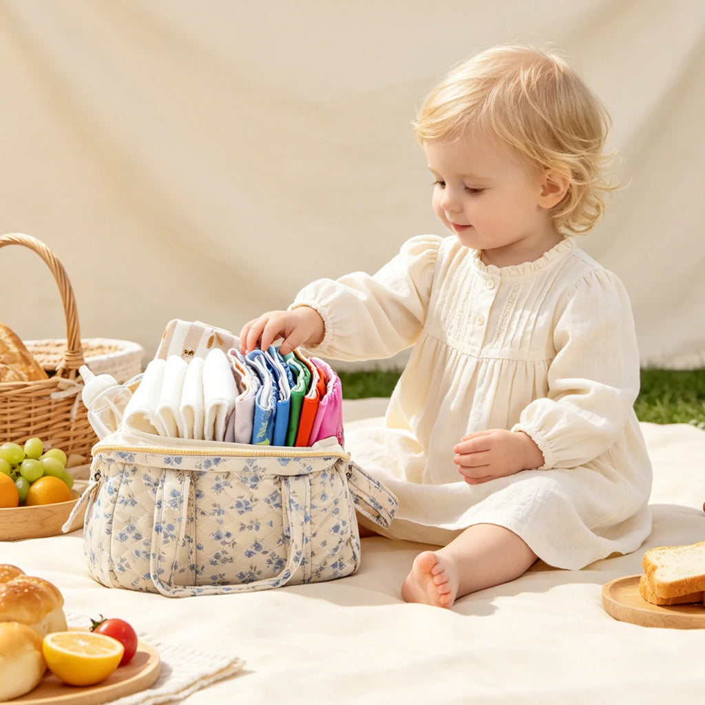 Quilted Multi-Functional Diaper Bag