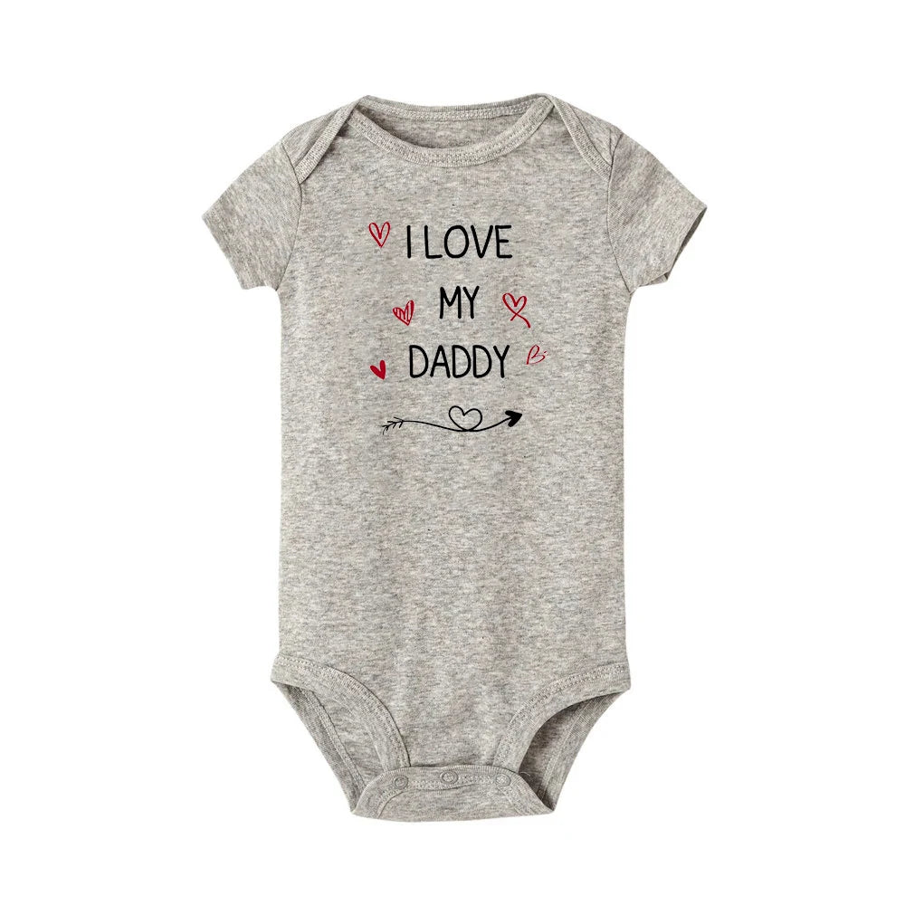 I Love My Daddy Romper fabric texture