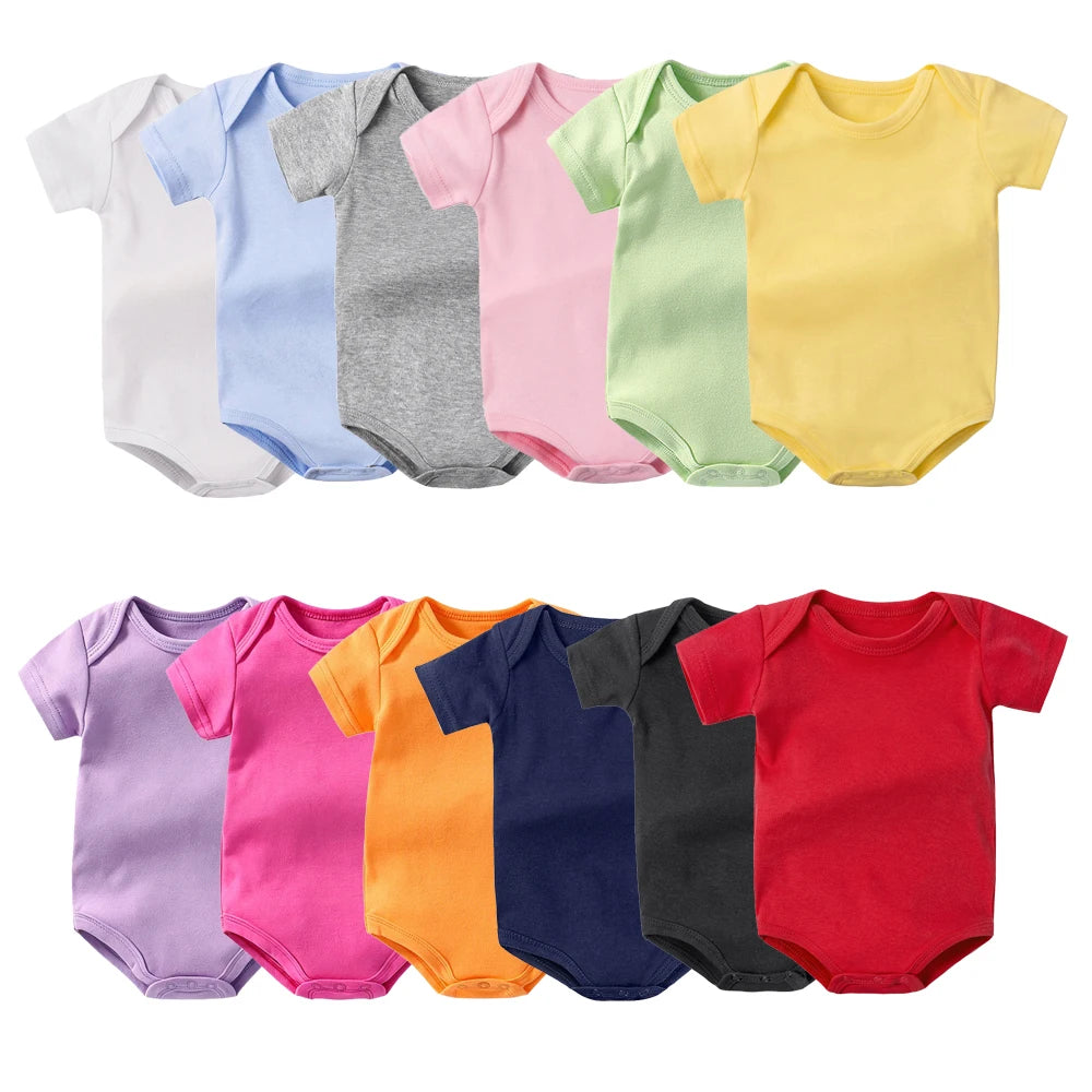 Solid Color Baby Romper in multiple colors
