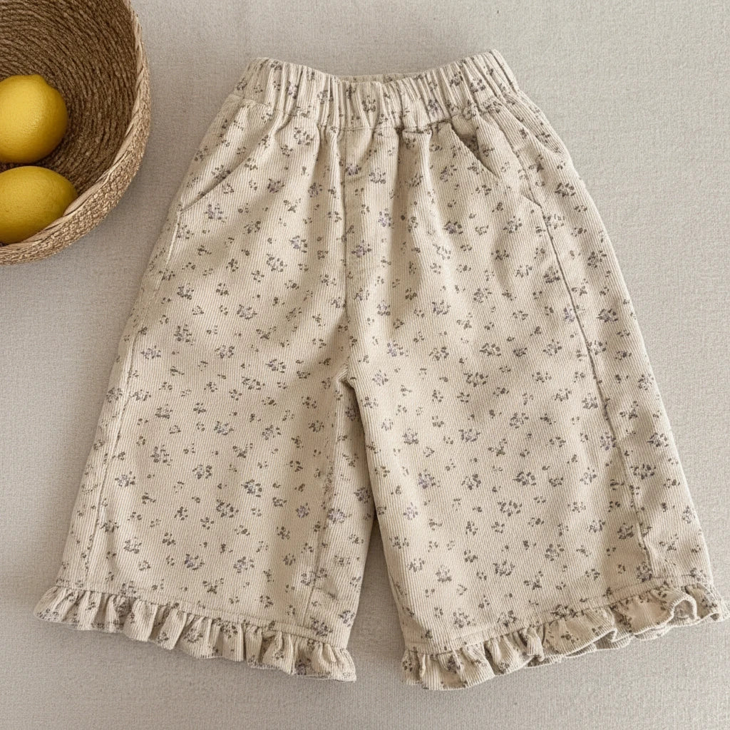 Solène Meadow Ruffle-Hem Pants — GentleNest Co