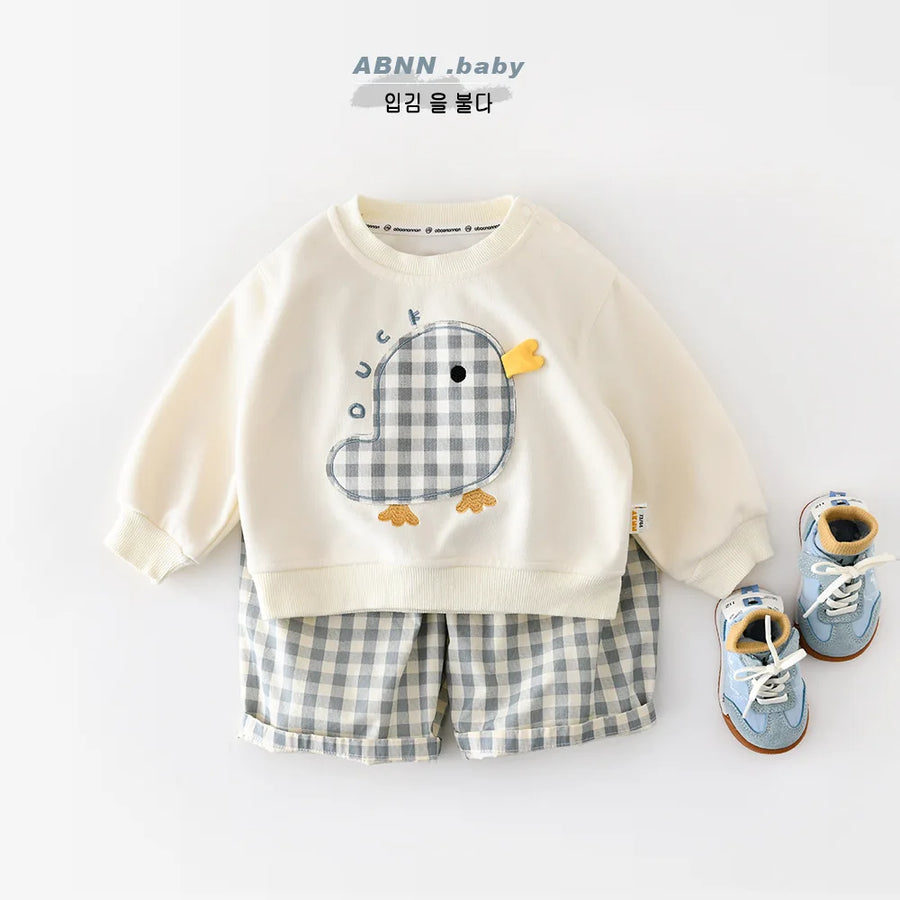 Cartoon Print Long Sleeve Sweatshirt for Toddlers