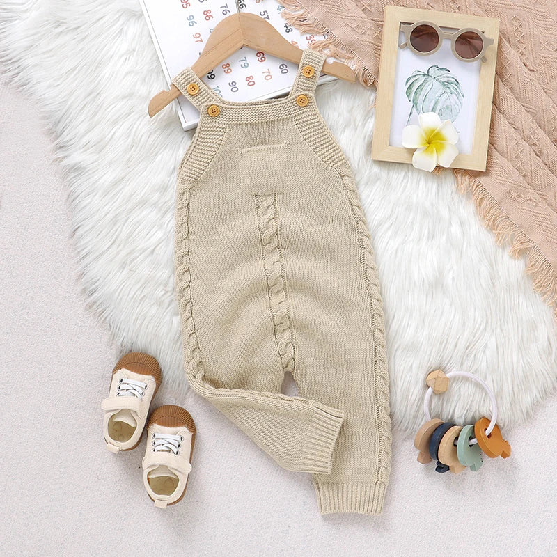 Hearthside Cable Knit Overall Romper