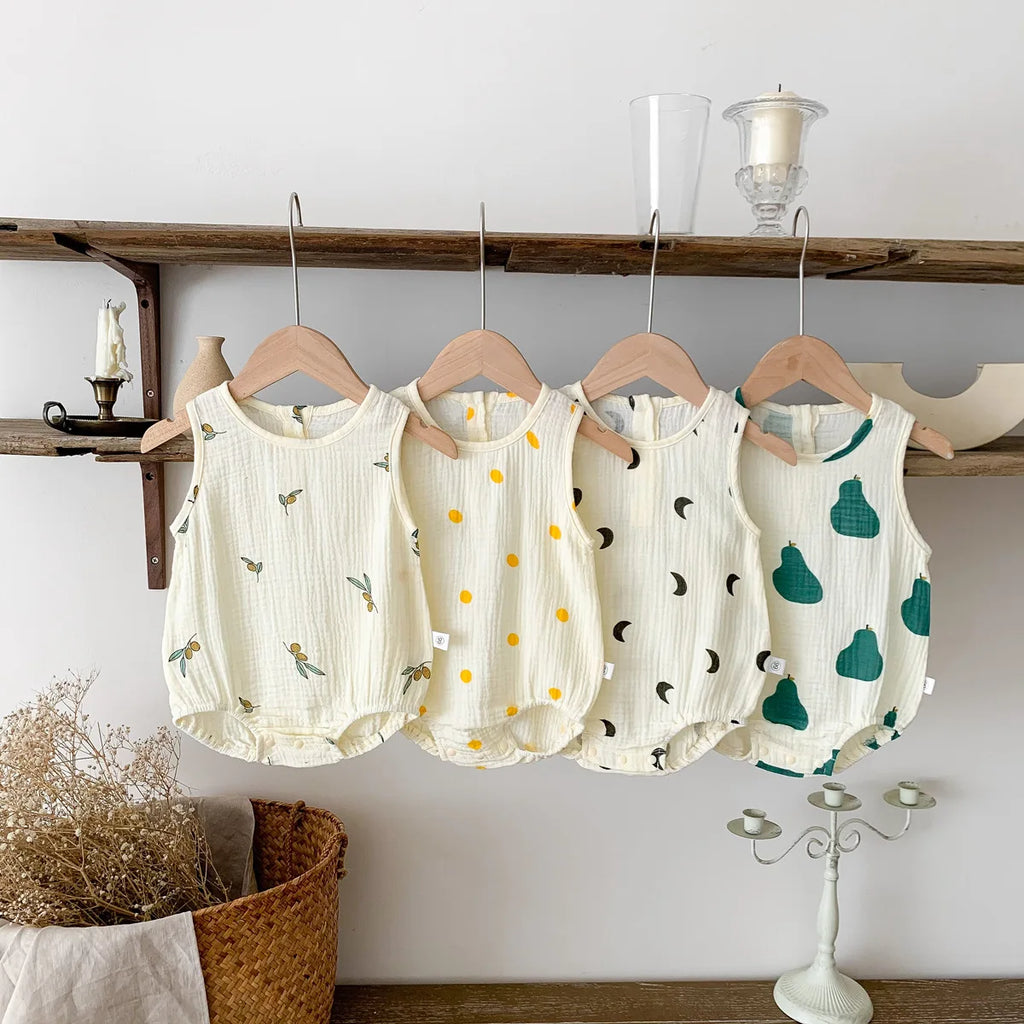 Wrinkle Cloth Sleeveless Bodysuit