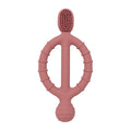 Silicone Baby Teething Ring in gentle pastel shade