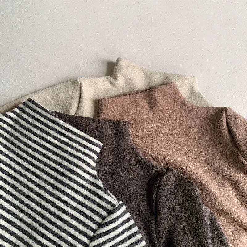 Striped Half Neck Baby Top, product view 3