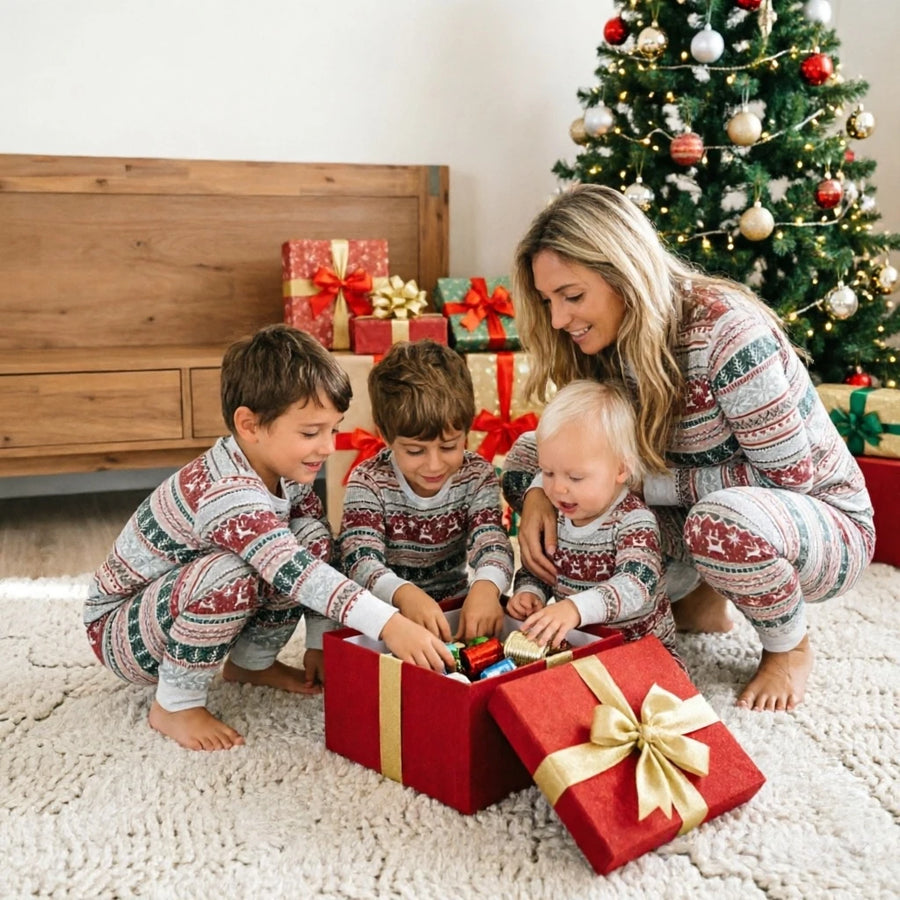 Classic Fair Isle Stripe Family Christmas Pajamas