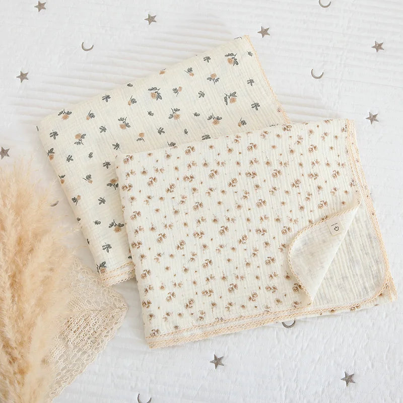 Muslin Floral Baby Blanket, product view 2