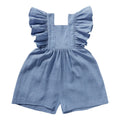 Camille Flutter Romper - Blue
