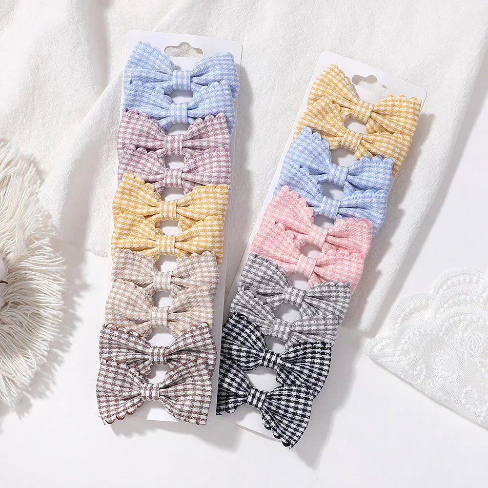 Plaid Print Hairpin Set