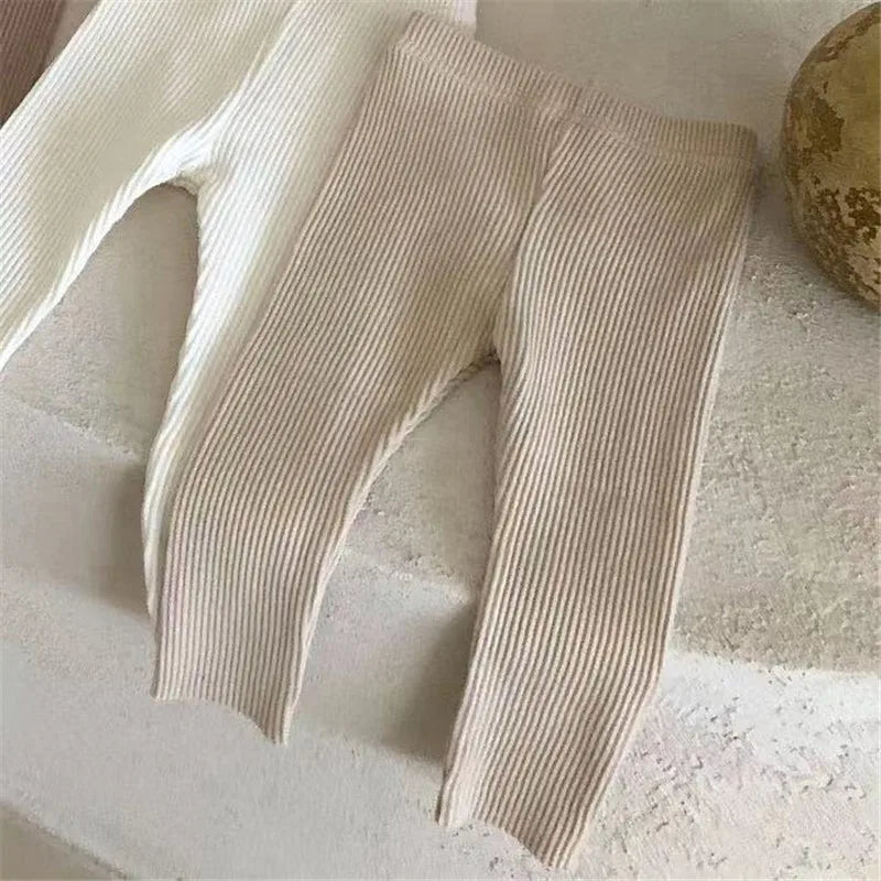 Cotton Ribbed Baby Pants