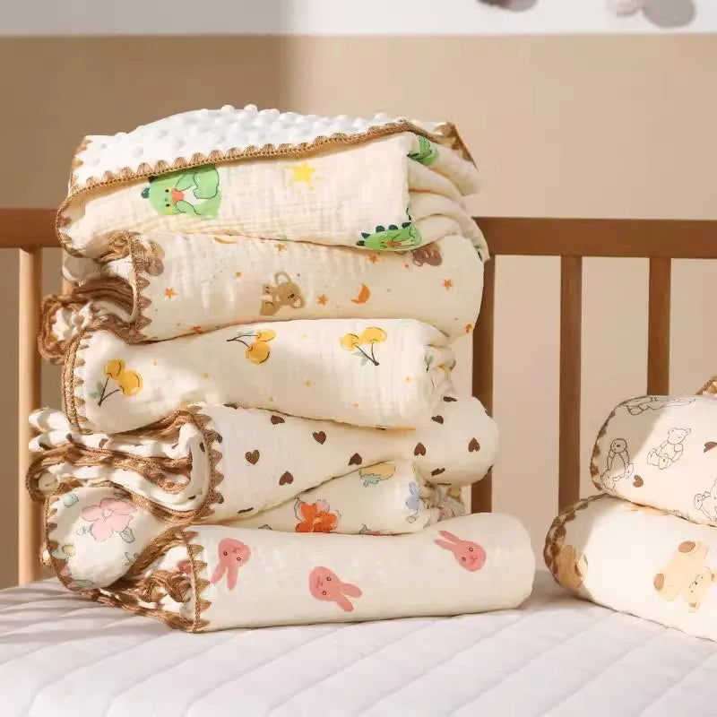 Double Dot Lined Baby Blanket, product view 5