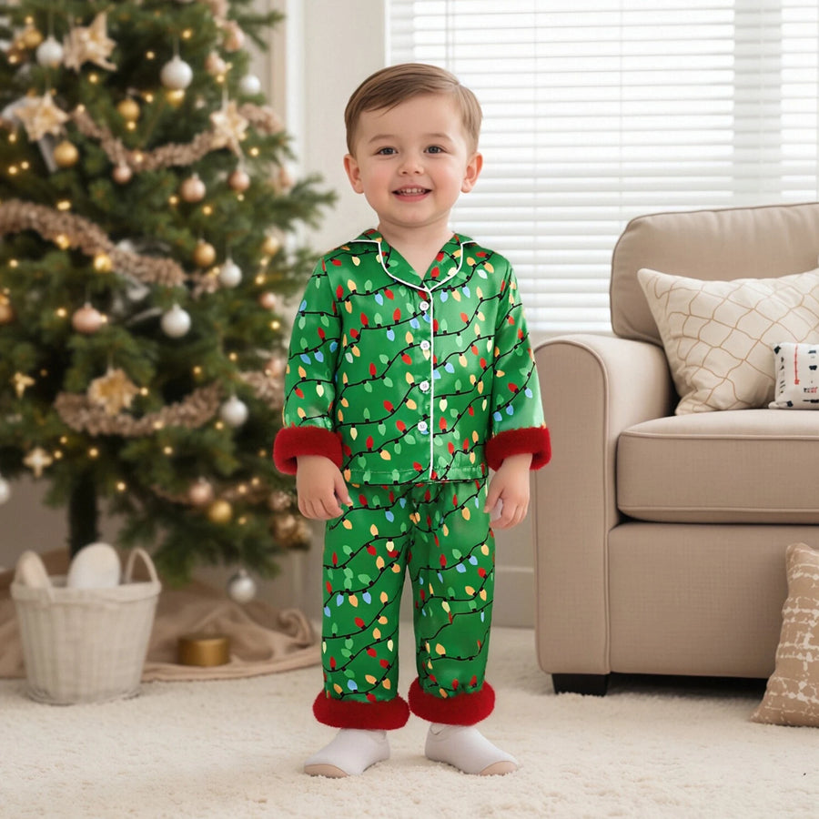 Holiday Lights Satin Pajama Set
