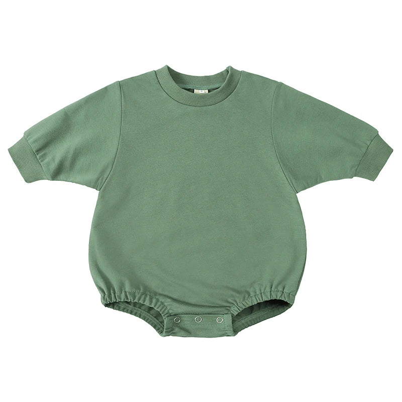Cotton Baby Romper Bodysuit in French Terry Fabric