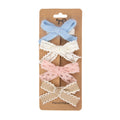 Lace Trim Hair Bow Set